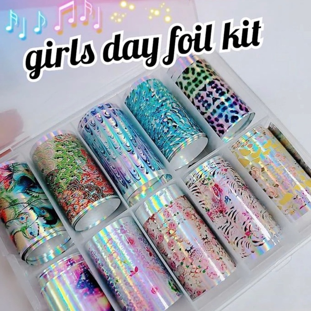 GIRLS DAY Nail Foil Kit 1/$15, 2/$25, 3/$30, 4/$35.$5 each additional!